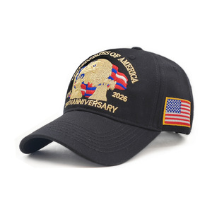 Gorra de Béisbol de Poliéster y Algodón Bordada para el 250 Aniversario del Águila Americana - Product Image 1