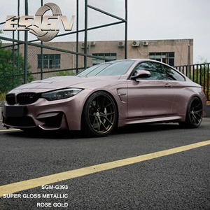 Autocollants en PVC or rose métallisé super brillant auto-cicatrisants et anti-rayures avec fonction de changement de couleur - Product Image 2