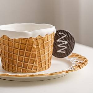 Ensemble de vaisselle en céramique de dessin animé de la série Cookie-tasse à eau tasse à café <span class=keywords><strong>petit</strong></span> déjeuner et assiettes à dîner assiette à collation cadeau pour la famille - Product Image 3