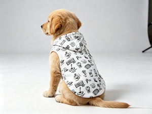 Sweat-shirt pour animaux de compagnie de style <span class=keywords><strong>manga</strong></span> japonais, imprimé graffiti noir et blanc, vêtements décontractés pour animaux de compagnie, universels pour chiens et chats - Product Image 5