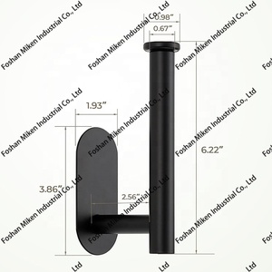 <span class=keywords><strong>Porte</strong></span>-<span class=keywords><strong>rouleau</strong></span> de <span class=keywords><strong>papier</strong></span> <span class=keywords><strong>toilette</strong></span> adhésif <span class=keywords><strong>noir</strong></span> <span class=keywords><strong>mat</strong></span> en acier inoxydable, résistant à la rouille, sans perçage, fixation murale pour salle de bain - Product Image 4
