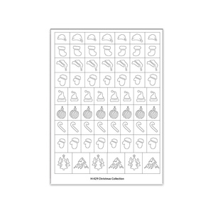Populares pegatinas transparentes de Navidad de doble uso para decoración de uñas, plantilla adhesiva para pintura en aerosol con diseños de campanas, coronas y bastones de caramelo - Product Image 6
