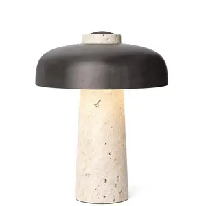Modern natural stone mushroom table lamp bedroom living room new collection art decorative desk lamp for hotel