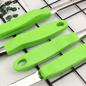 Cuillères longues en acier inoxydable en gros, spatule métallique, cuillère de cuisine tubulaire avec manche en plastique, ustensiles de cuisine, ensemble de cuisson - Product Image 5