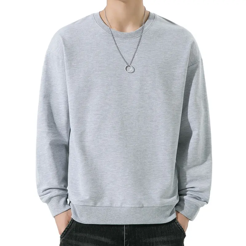 Thin Round Neck Sweater Men's Sweater Can Be Customized High Quality Spring ODM/OEM Wholesale Price Pure Cotton Woven Fabric