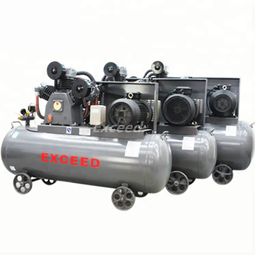 Low noise high pressure piston type air-compressors machine industrial 2 3 piston air compressor 7.5kw 10hp with tank