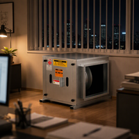 Ventilateur centrifuge de type armoire, silencieux, résistant aux hautes températures, pour l'extraction des fumées d'huile, ventilateur d'extraction incendie HTFC 380V galvanisé