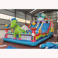 Toboggan gonflable château sautant au cheval jeu de videur extérieur pour enfants prix bon marché usine