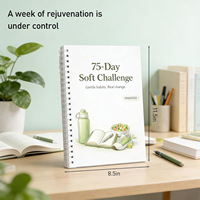 Agenda quotidien à spirale, couverture rigide thermique, journal d'exercices, carnet en cuir personnalisable, cadeau, tissu, papier PP, vente en gros