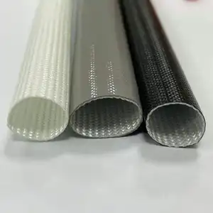 Fabrikdirektverkauf flammhemmende Glasfaser geflochtene Silikon-Fiberglas-Isolierhülse