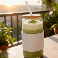 Gobelets en verre borosilicate de haute qualité avec paille, résistants à la chaleur, à double paroi, sans BPA, pour café et eau, couleur personnalisable, vente en gros