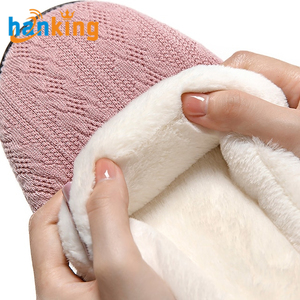 Ehanking Pantoufles d'intérieur confortables doublées peluche de couleur unie pour <span class=keywords><strong>femme</strong></span>, pantoufles décontractées d'hiver à enfiler en <span class=keywords><strong>fausse</strong></span> <span class=keywords><strong>fourrure</strong></span> - Product Image 4