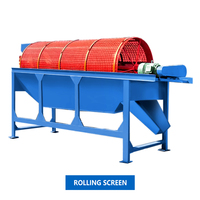 Machine de criblage rotative à tambour pour la séparation du compost et du sol, destinée au criblage des déchets organiques et du substrat.