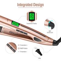 Nouveau fer à lisser électrique LCD en céramique fer à friser plat pressage à chaud naturel noir lissage brosses à cheveux