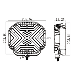 Lampe LED pour <span class=keywords><strong>camion</strong></span> 23000LM 6000K <span class=keywords><strong>super</strong></span> lumineuse 230W 9 pouces, double couleur d'avertissement DRL, ECE R148 R149 R10 pour camions lourds européens - Product Image 5