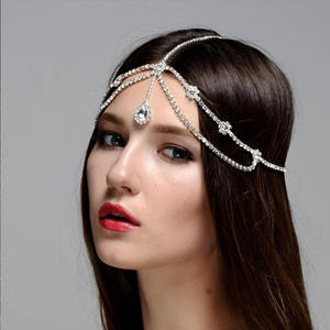 زهرة كريستال متفجرة عقال الزفاف اكسسوارات الزفاف الأزياء قطرة الحاجب فاتن - Product Image 6