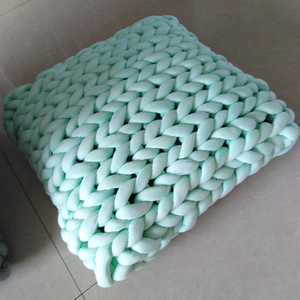 Nhà Máy Bán Buôn Cung Cấp Handmade Bông Ống Sợi Bện 45*45Cm Sọc Mô Hình Vuông Đầy Màu Sắc Hôn Ném Gối Đệm - Product Image 5