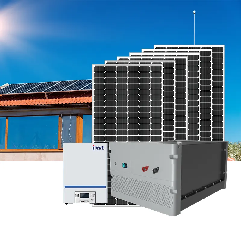 Blue 30KW 50KW 100KW 150KW Hybrid Solar Panel System Commercial Battery Energy Storage System For Industrial Application