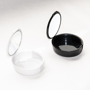 HUIYA Denture Case With <b>Mirror</b> Black And White Plastic Teeth Storage <b>Box</b> For Denture Care - Product Image 1