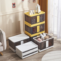 Organisateur de placard de jouets empilables pour enfants et bacs de rangement pliables en plastique