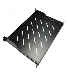 Étagère fixe et coulissante de 19 pouces pour racks 1U 2U, plateau cantilever en matériau SPCC, noir RAL9004, profondeur 250 mm 350 mm - Product Image 2