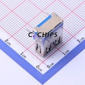 KH-3.0AF90ZJ-16.8 USB Connector Bent Lead Through Hole Connector Type-A USB 3.0 Female Right Angle Insert - Product Image 2