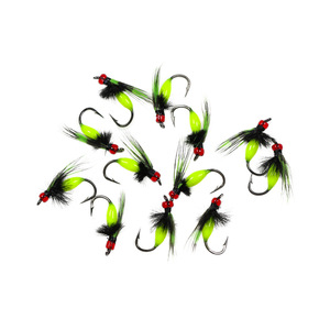 Hameçon à moustiques et mouches en acier inoxydable, à ailes bioniques, à attache explosive, à bouche de cheval, à bande blanche, Stream Brother, fluorescent - Product Image 6