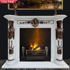 Chimenea Decorativa de Interior de Mármol Estilo <span class=keywords><strong>Romano</strong></span> Antiguo - Product Image 5