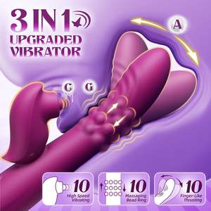 Juguete Sexual de Silicona de Grado Médico Rose Toy Rabbit para Mujeres y Parejas, 7 Movimientos, Bolas Deslizantes, Bola Mágica, Vibrador Silencioso con USB para el Punto G - Product Image 2