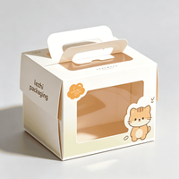 Cajas de Embalaje para Pastelería Personalizadas con Ventana, MOQ Bajo, Cajas de Cartón Blanco para Pasteles de 4, 8 y 10 Pulgadas