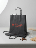 Sacs cadeaux en papier kraft avec estampage à chaud doré, petits sacs de transport blancs pour la vente au détail et les fêtes