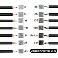 Ensemble de crayons personnalisés OEM 2B HB pour le dessin et l'esquisse, avec gomme et taille-crayon, certifié FSC, pour les fournitures artistiques