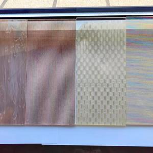 Waterproof Red Copper Color 0.2mm Thick Stainless Steel <b>Mesh</b> Interlayer Laminated Glass for Bathroom Waterscape Decorative Glass - Product Image 1