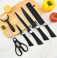 Ensemble de couteaux de cuisine professionnels 6 pièces avec ciseaux et aiguiseur |   Lames en acier inoxydable forgé |   Ensemble d'outils culinaires |   JYTD20