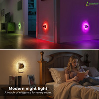 Veilleuse LED RGB ZHILAI à brancher avec capteur de lumière, design moderne, gradation automatique du crépuscule à l'aube, pour la maison, la chambre d'enfant et le couloir