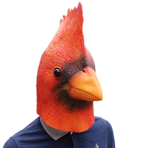 <span class=keywords><strong>Masque</strong></span> en latex réaliste d'oiseau rouge, <span class=keywords><strong>masque</strong></span> facial <span class=keywords><strong>personnalisé</strong></span> pour travestis féminins, pour Halloween, design amusant - Product Image 4