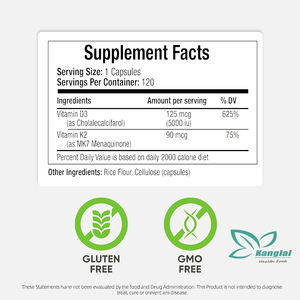 Özel etiket magnezyum takviyesi bağışıklık sistemini destekler D3 K2 vitamini kapsülleri - Product Image 2