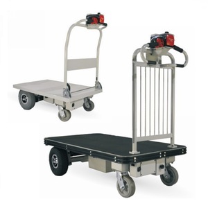 Four-Wheel Flatbed Electric Trolley Truck with Platform <strong>Cart</strong> for Hand <strong>Carts</strong> &amp; Trolleys - Product Image 1