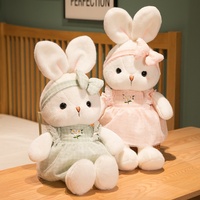 Peluche Lapin Personnalisable à Habiller, Jouet en Peluche Doux et Mignon, Vente en Gros OEM ODM, Peluche Personnalisée avec Logo, Cadeau pour Enfants