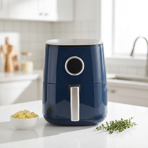 Friteuse à air ronde moderne 3.1-4.0L, électrique, à panier unique, en céramique antiadhésive, avec minuterie manuelle, appareil de cuisson multifonction domestique - Product Image 4