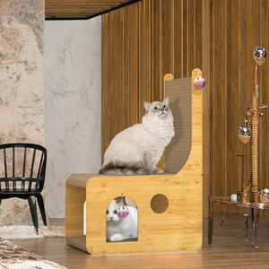 <span class=keywords><strong>Anfo</strong></span> WPS-C22 OEM/ODM Clásico Árbol para Gatos con Casa de Hierba Gatera, Mueble para Gatos de Cartón Corrugado de 2 Niveles, Altura Personalizable, Diseño de Dibujos Animados - Product Image 6