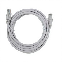 Câble Ethernet LAN UTP Cat5e, 26AWG, 4 paires, 3 mètres, RJ45 plaqué or, gaine PVC LSZH, conducteur CCA, certifié CE
