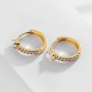 Rakol ต่างหูเพทายรูปหยดน้ำตาสีทองสำหรับผู้หญิงต่างหูแบบปรับได้ทรงลูกบาศก์เซอร์โคเนียแบบ EP2813เครื่องประดับสำหรับงานปาร์ตี้ - Product Image 4