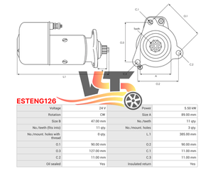 स्टैंगे126 11 टी नया ऑटो स्टार्टर इंजन d904t/deutz इंजन स्टार्टर मोटर F6l413 0001410087 0001416032 0001416071 - Product Image 5