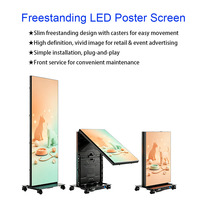 Écran LED portable P2 intelligent avec support SDK pour affichage de texte, utilisation intérieure/extérieure, support pliable sur pied pour publicité animée en magasin de détail