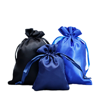 Pochette personnalisée de luxe écologique en satin de soie anti-poussière avec cordon de serrage perruque sacs de rangement de cheveux avec grand emballage cadeau pour bijoux