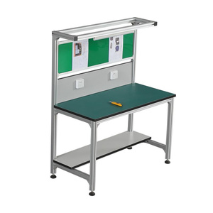 Banco de Trabajo de Aluminio para Carpintería, Banco de Ensamblaje de Doble Capa, Mesa de Operaciones Iluminada con Cajones - Product Image 3