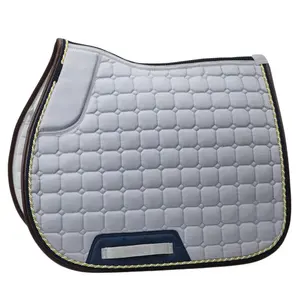 Cool-dry Sandwich Mesh Nylon fabric PU leather Equine Saddle Blanket equestrian equipment Horse Saddle Pad