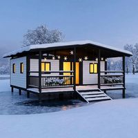 Casa Contenedor Expandible de Doble Ala de 20 y 40 pies, Villa Prefabricada Modular Aislada con Baño Completo para Glamping en Resorts