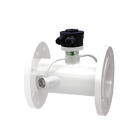 Débitmètre ultrasonique à bride en acier inoxydable pour traitement des eaux, écran LCD, IP65/IP68, communication 485, haute précision, usage industriel